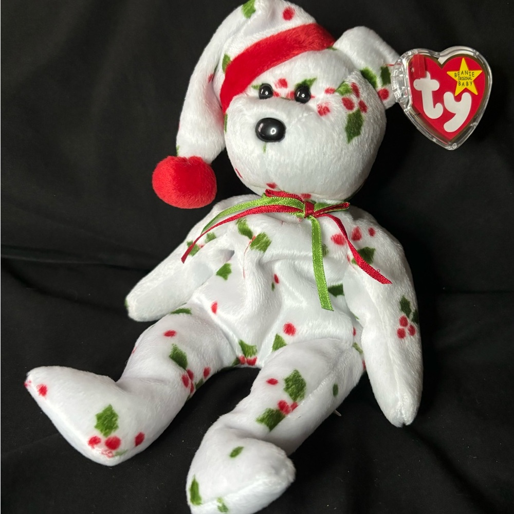 Ty Beanie Baby Heart Tag with Red and White - Picture 2 of 8